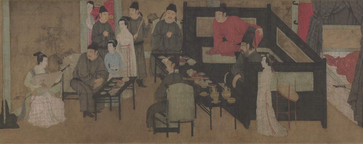图片[1]-Picture scroll of Gu Hong, China and Han Xizai’s dinner-China Archive